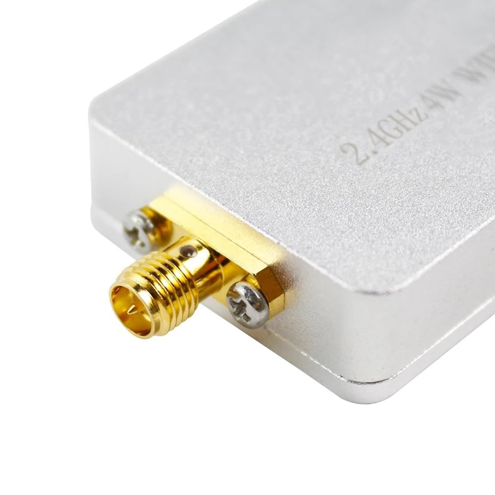 Amplificador de Señal WiFi Booster 2.4GHz 4W Plug & Play con Antena Desmontable, Extensor de Rango de Señal para Router de Dron, Enchufe EU.