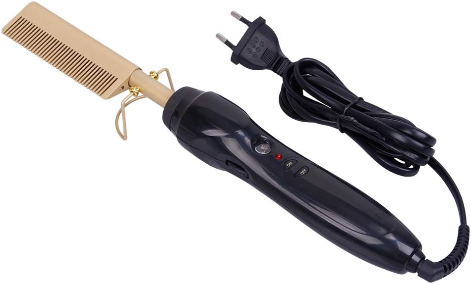 Electric Titanium Alloy Hot Straightening Comb Wand Hair Curling Irons