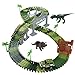 Circuito Coches Pista de Coches Juguetes - Dinosaurios Juguetes para Niños 3 4 5 6 Años,142 Piezas Flexible Pista de Carreras Juguetes Niños Educativo Regalos