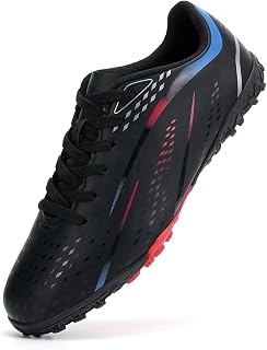 DEORUMN Indoor Futsal Shoes for Men & Women - Turf Soccer Cleats with Non-Marking Rubber Sole & Breathable Upper