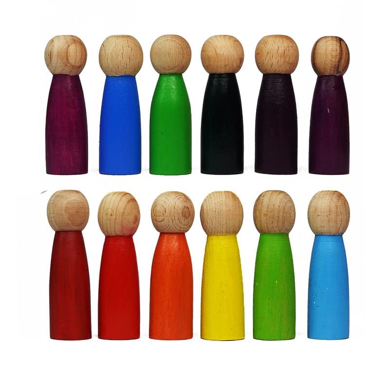 Natural Toys | Wooden Peg Dolls Toy Set of 12 Pcs (B0BHR658QB) Amazon Price History, Amazon Price Tracker