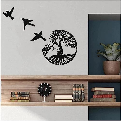 Décoration murale 3 oiseaux volants en métal pour sublimer un salon moderne