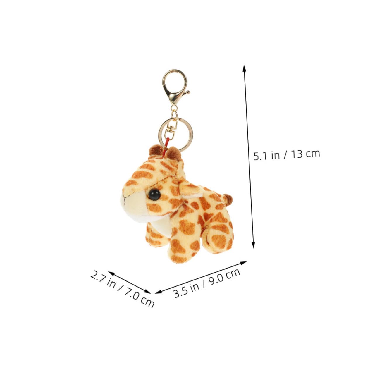 FOYTOKI Giraffe Keychain Adorable Plush Keyring Great for Backpack Purse Keychain Accessories