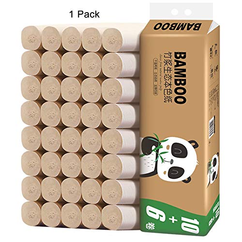 BlackEdragon 16 rolls of Natural bamboo pump Paper Towels soft paper for baby mother Paper Towel Neutral/for family restaurant