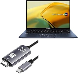 BoxWave Cable Compatible with ASUS ZenBook 14 (UX3402) - SmartDisplay Cable - USB Type-C to HDMI (6 ft), USB C/HDMI Cable for ASUS ZenBook 14 (UX3402) - Jet Black