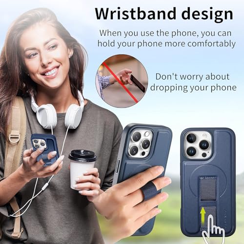 Funda iPhone 16 Pro evita robos de datos con tarjetero magnético seguro para mujer 7