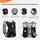 SKYSPER Laufweste, 12L Trinkrucksack mit 2 weichen Flaschen 500ml Laufrucksack Trailrunning Trinkweste für Running Wandern Marathon Damen Herren