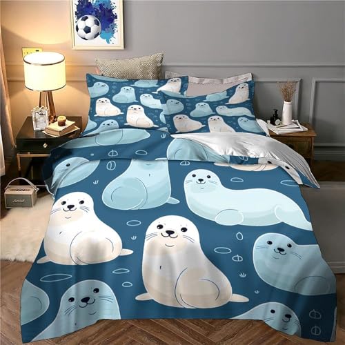 Housse de couette hypoallergique grand lit 260x220cm microfibre imprimé 3D - 6