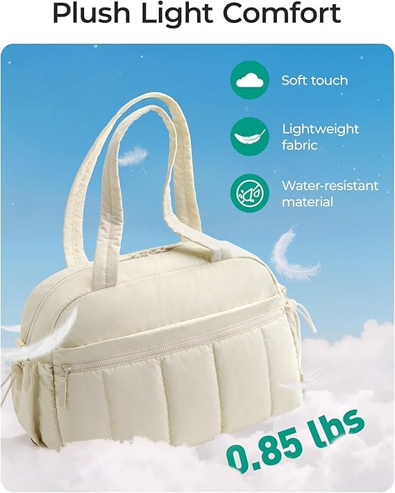 Image of Gym Bag for Women, Duffle Bag for Travel with Wet Pocket, Lightweight Carry on Weekender Duffel, Water Resistant