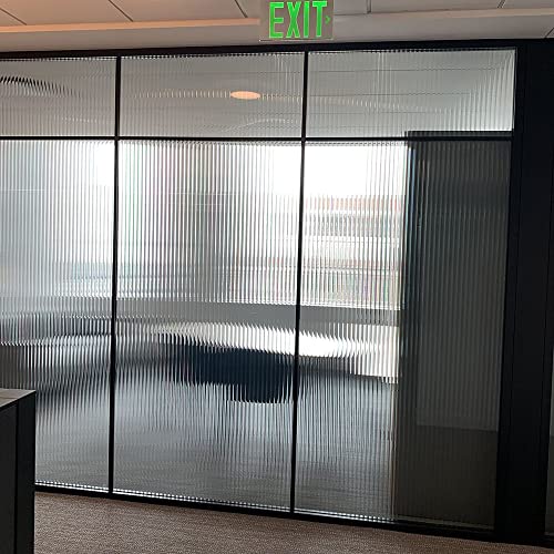 Hohofilm BZ Reeded Glass Window Film,Privacy Window Film,Frosted Window Vinyl,Static Cling Tint,Non Adhesive Film thumb #3