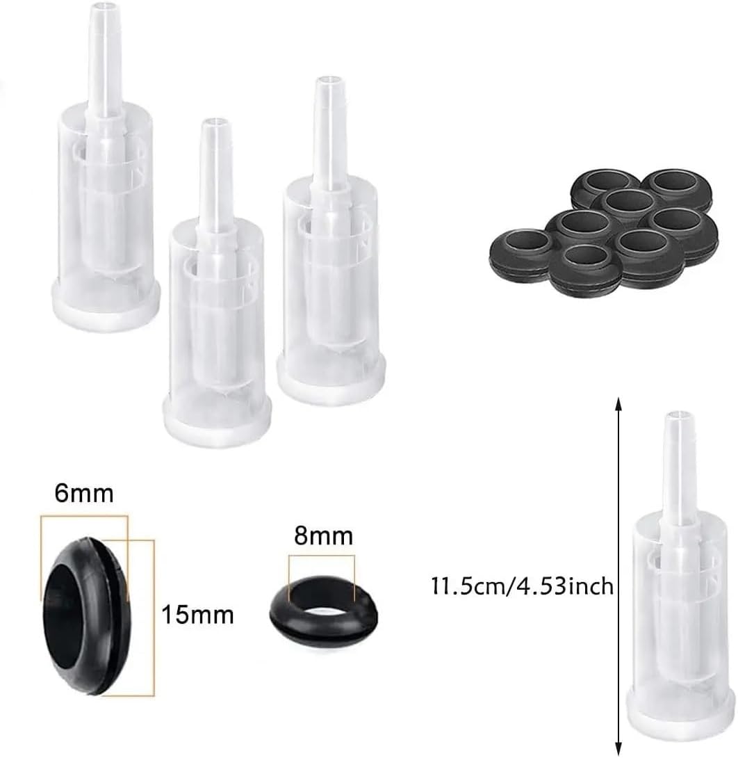 Plastic Airlock Homebrew Airlock Set with Silicone Grommets for Preserving Brewing Making Wine Fermenting Sauerkraut Kimchi(5pcs)