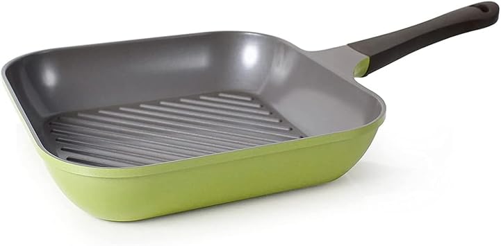 Neoflam Eela 11inch Olive Green Square Grillpan