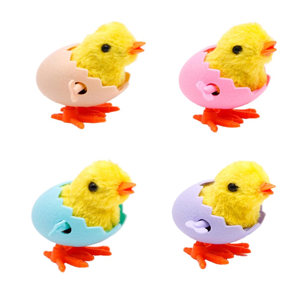 Yhobulis Jumping Bunny Wind Up Toys Easter Egg Hunt Basket,Chicken Hopping Windup Toy for Kids Toddlers Party Favors Goody Bag Fillers Birthdays Gifts