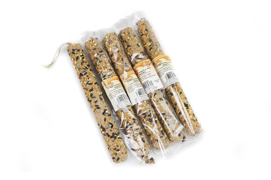 5 x Chubby Extra Large Sunflower Seeds Suet Stick High Energy Wild Bird Food (1 count (Pack of 5), Mixed Seed)