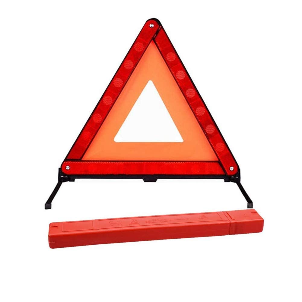 NALACAL Reflective Triple Triangle Car Warning Sign Roadside Hazard Sign Emergency Breakdown Board, Safety Triangle Warning Kit, Foldable Car Roadside Emergency Kit