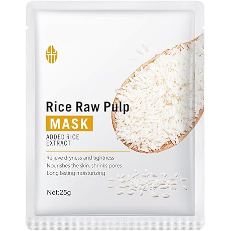 5 Pcs Bioaqua Rice Raw Pulp Hydrating Facial Mask
