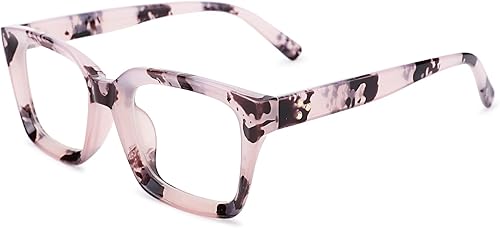 COASION Gafas clásicas sin receta transparente para mujer, gafas de montura cuadrada gruesa