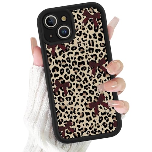 Coque guépard iPhone 14 avec antichoc souple et motif vintage chic