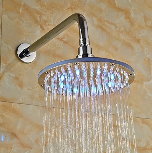 Robinet de douche pluie 20,3 cm Gowe en chrome avec fixation murale robuste - 2