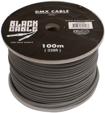 Black Cable Speaker Cable 2 x 1.5 MM ² OFC Copper/on Reel 100 M Black