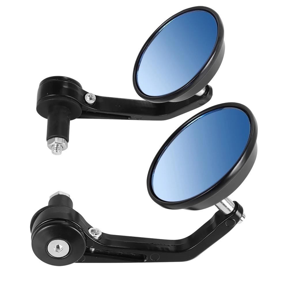 Espejos retrovisores para motocicleta extremos de barra redonda 7/8 accesorios de scooter azul 6