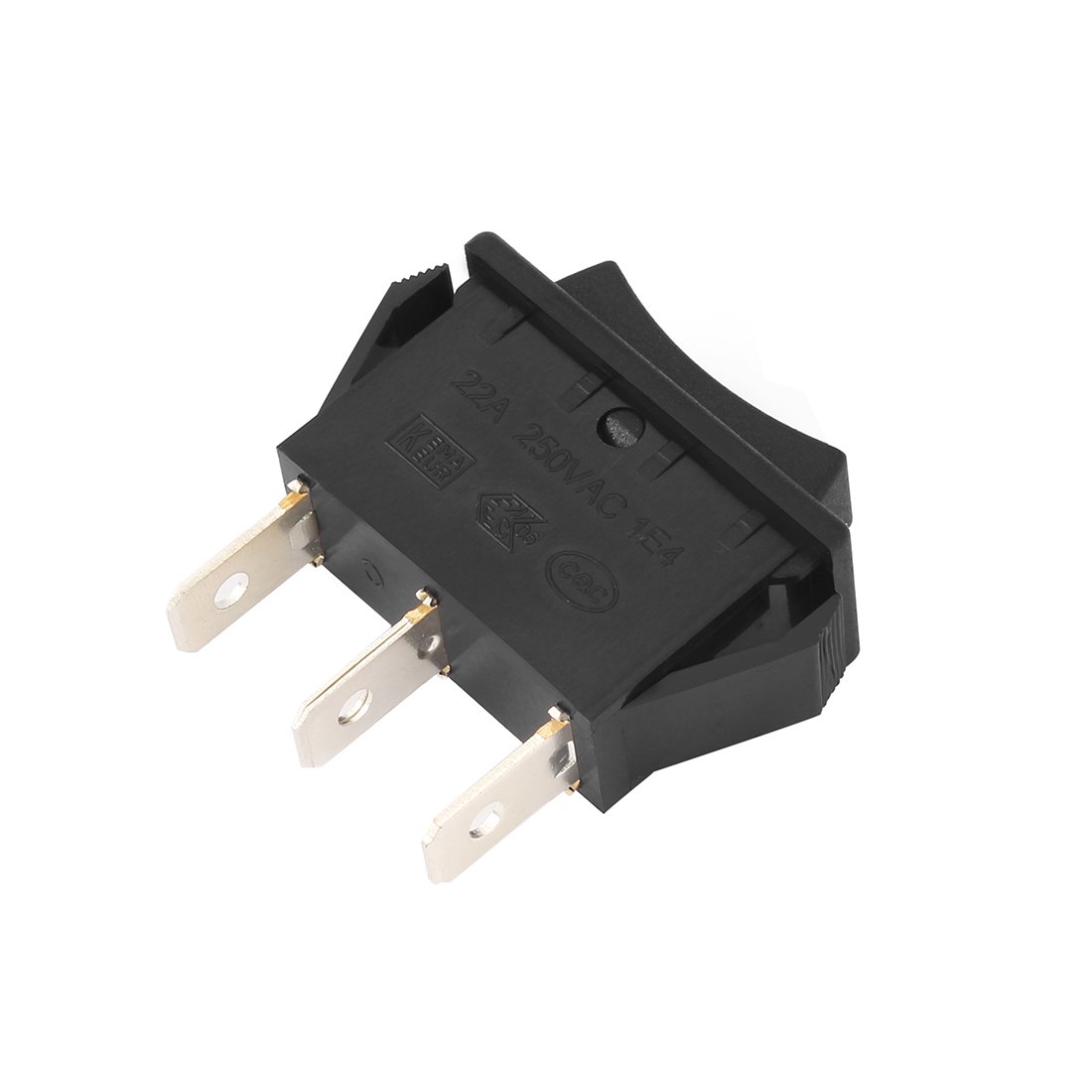 ESRDNS SPDT On/Off/On Mini Black 3 Pin Rocker Switch Ac 6A /250V
