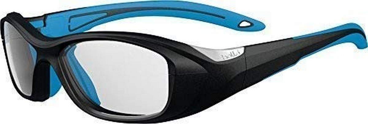 bollé Swag Sportowe okulary ochronne, czarno-niebieskie, poliwęglanowe soczewki z przeciwmgielnym i odpornym na zarysowania Cat.0 uniseks - dorośli M