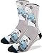 Good Luck Sock Men's Boxing Pandas Crew Socks ADULT SHOE SIZE 8-13