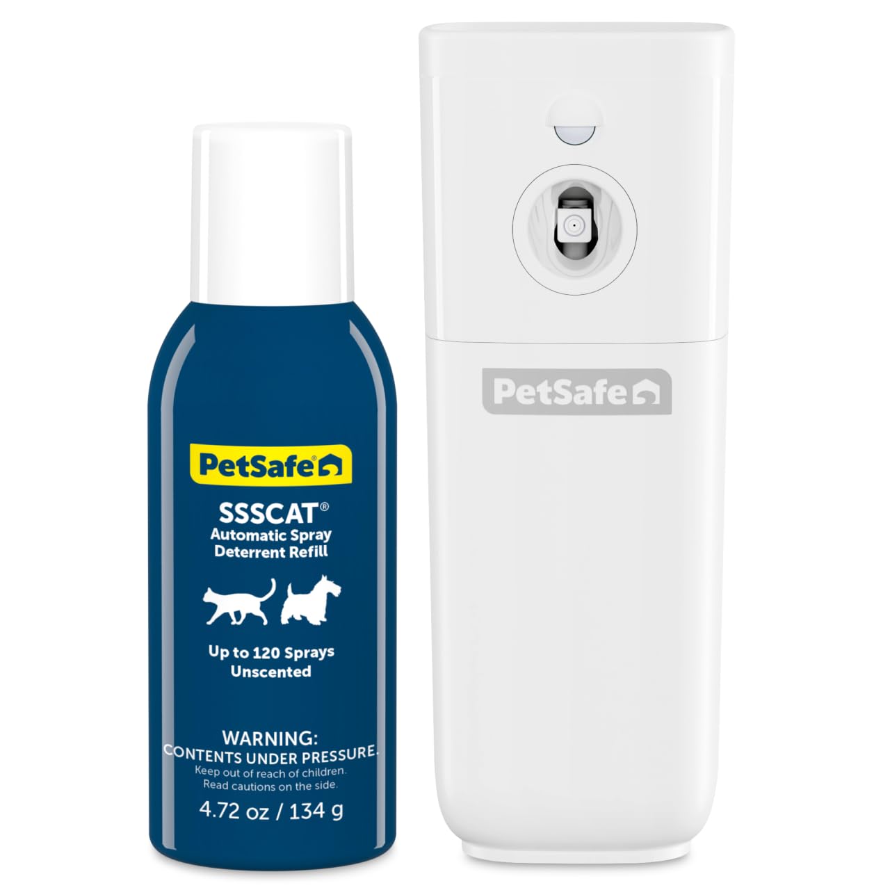 PetSafeSSSCAT Automatic Spray Pet Deterrent - Contactless Behavior Correction - Motion Sensor Air Burst - Odorless - Non-Staining - Versatile Placement Spray