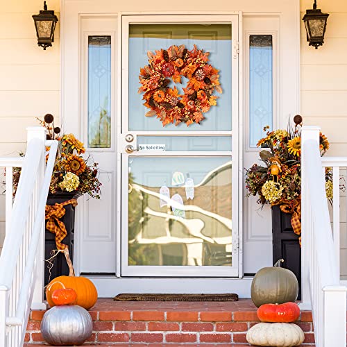 Sggvecsy Fall Wreath 20'' – Rustic Harvest Door Decor - Image 2