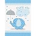 Blue Elephant Boy Baby Shower Thank You Cards, 8ct