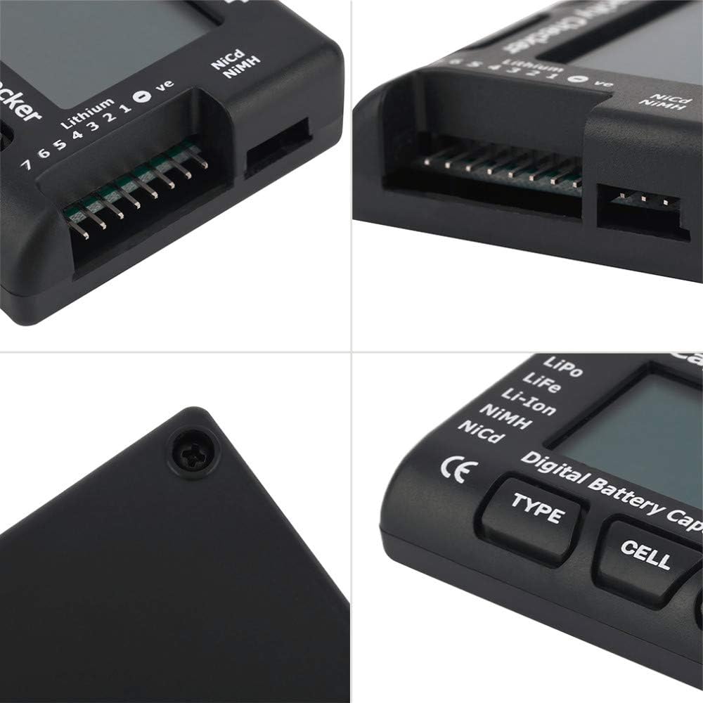 GTIWUNG Testeur de Capacité de Batterie Numérique, Capacité de la Batterie de Tension Vérificateur Contrôleur Testeur avec Ecran LCD, pour LiPo Life Li-ION Nicd NiMH