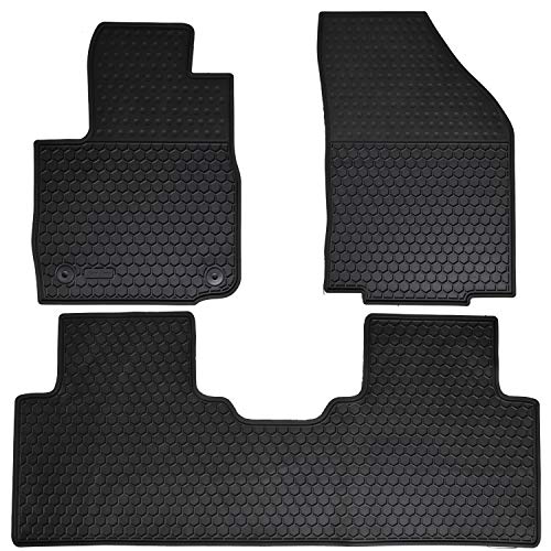 Megiteller Car Floor Mats Custom Fit for 2018-2024 Chevrolet Chevy Equinox (Not for EV)/2018-2024 GMC Terrain Odorless Washable Rubber All Weather Floor Liners Black