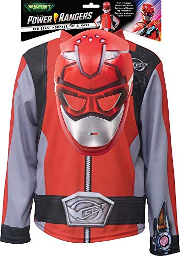 Rubies - Power Rangers déguisement, Enfants Unisexes, I-300672, Rouge, Taille 5-8 Ans