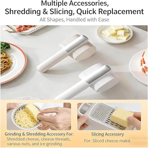 Rallador eléctrico rotatorio para queso, portátil miniatura 3