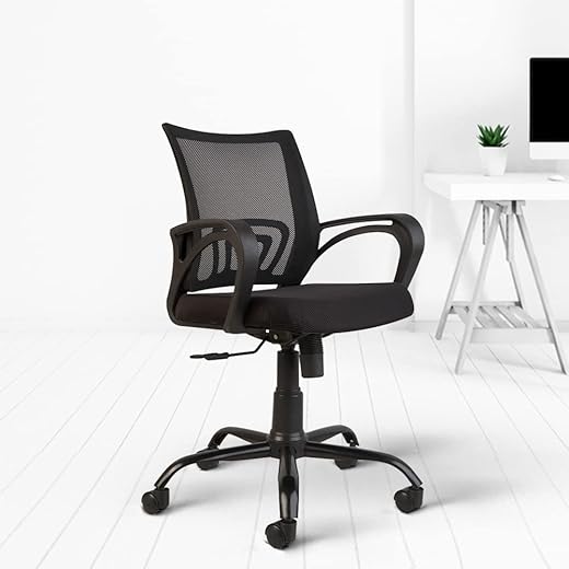 CELLBELL&reg; C107 Medium-Back Mesh Office Chair [Black]