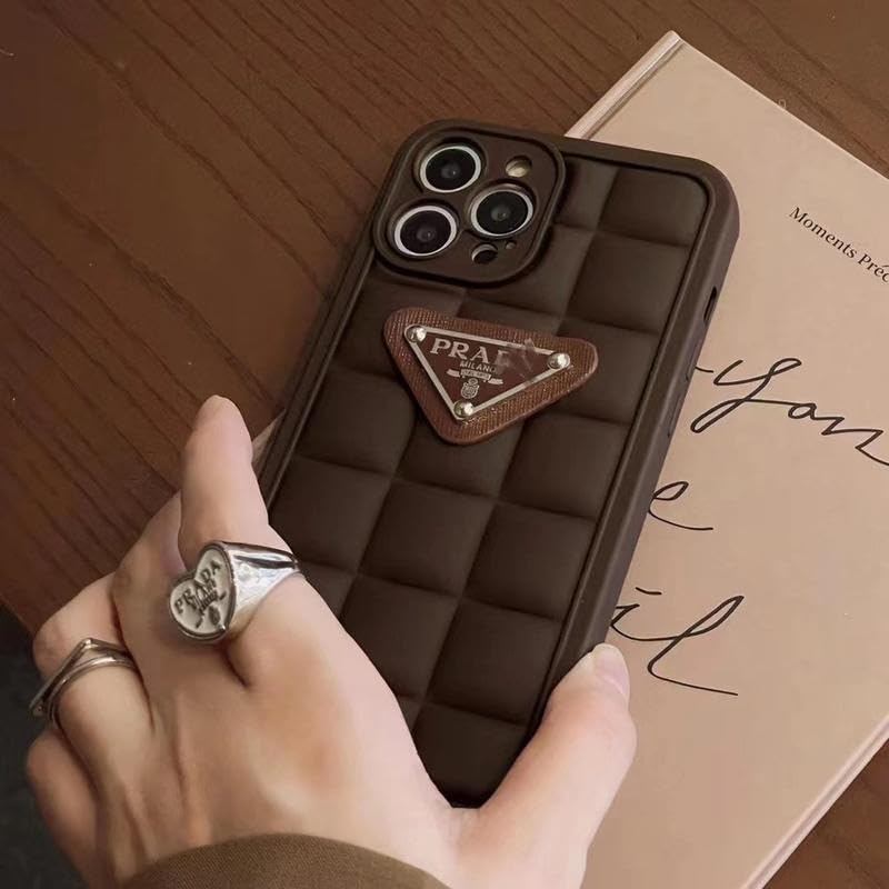 Image of BWOGUE Cool Puffer Case for iPhone 14 Pro，Full Body Protection Phone Cover /Case for iPhone 14pro, Shockproof Protective Silicone Cover for iPhone 14 pro Cover -iPhone 14 Pro, Brown