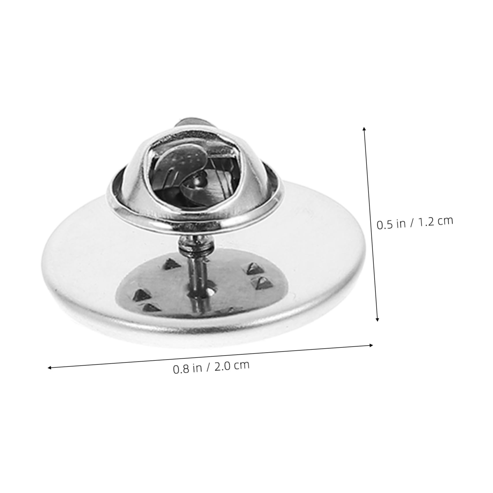Homoyoyo Stainless Steel Pin Backs for Jewelry Making 10pcs Lapel Pin Back Clips Locking Mechanism