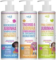 Kit Infantil Widi Care Jubinha Shampoo Condicionador Creme de Pentear Levinho 300ml