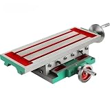 Arbeitstisch Fräsmaschine 17,7 × 6,7 Zoll, Frästisch 2 Achsen 4 Wege, Schneidetisch, für die meisten Arten von Fräsen/Bohren/alle Bohrständer/Bohrmaschinen/Fräsmaschinen