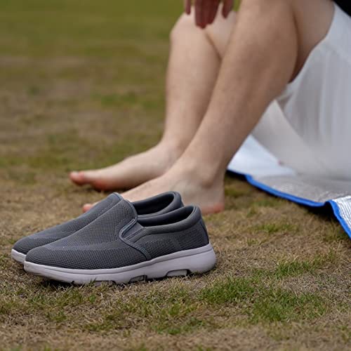 Tiosebon Men's Slip On Loafers Comfort Walking Shoes Driving Sneakers 6.5 Us Deep Gray #TOP6