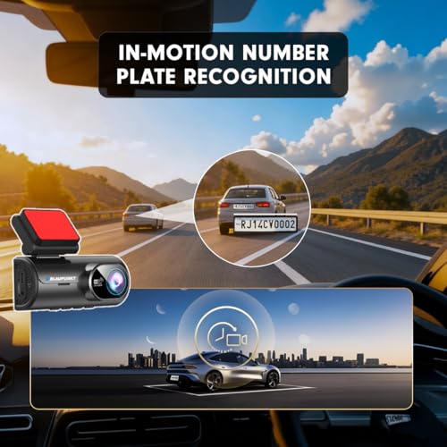 Image of Blaupunkt Dashcam-BP 4000 WiFi Dual Camera 3K +1080P,3.16 inch IPS Screen, 5MP, IMX 335sensor, Supports ADAS,G Sensor,512GB SD Card Capability,170 Wide Angle View, Built-in Mic and Speaker