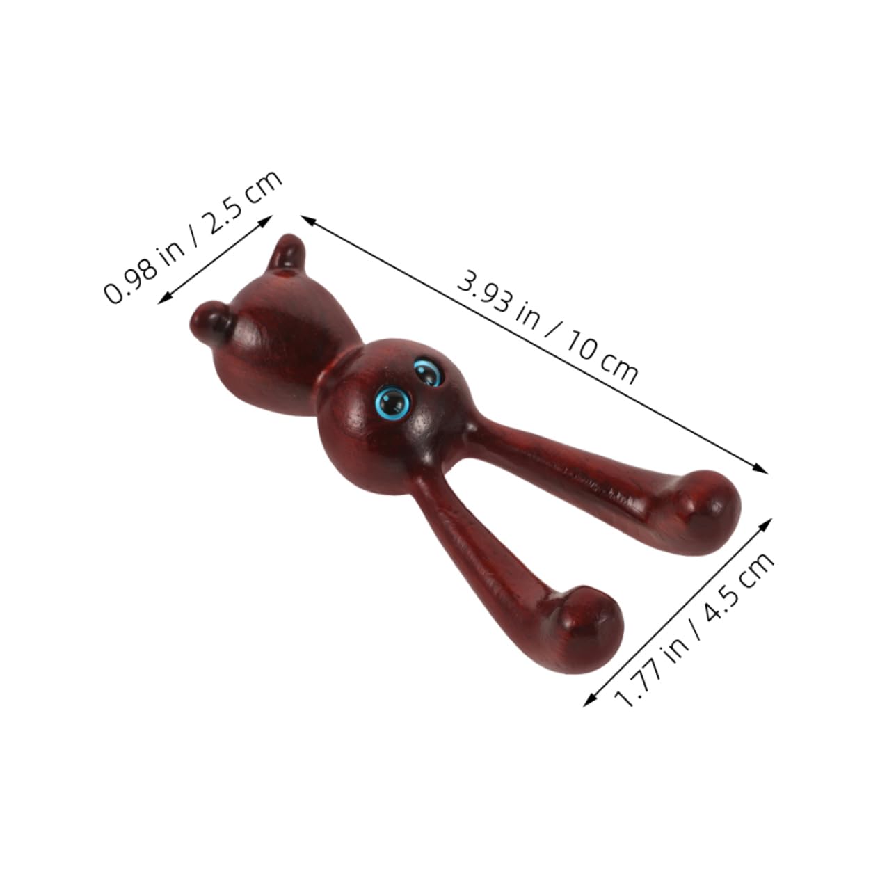 Gogogmee 2pcs Natural Sandalwood Rabbit Shape Gua Sha Tool Wooden Facial Massager for Eye Wrinkle Reduction