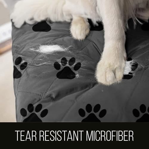 Vista 168 de Sofa Shield Funda de sofá con correa, reversible, resistente a las manchas y al desgarro, funda acolchada de microfibra, lavables, asiento de 78