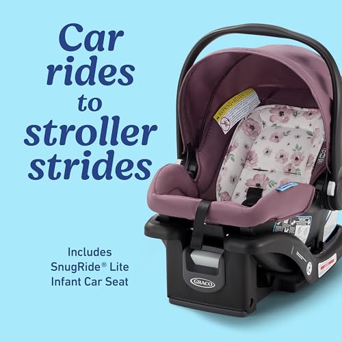 Image of Graco Verb Travel System | Includes Verb Stroller and SnugRide 30 Infant Car Seat, Merrick | Stroller and Carseat Combo