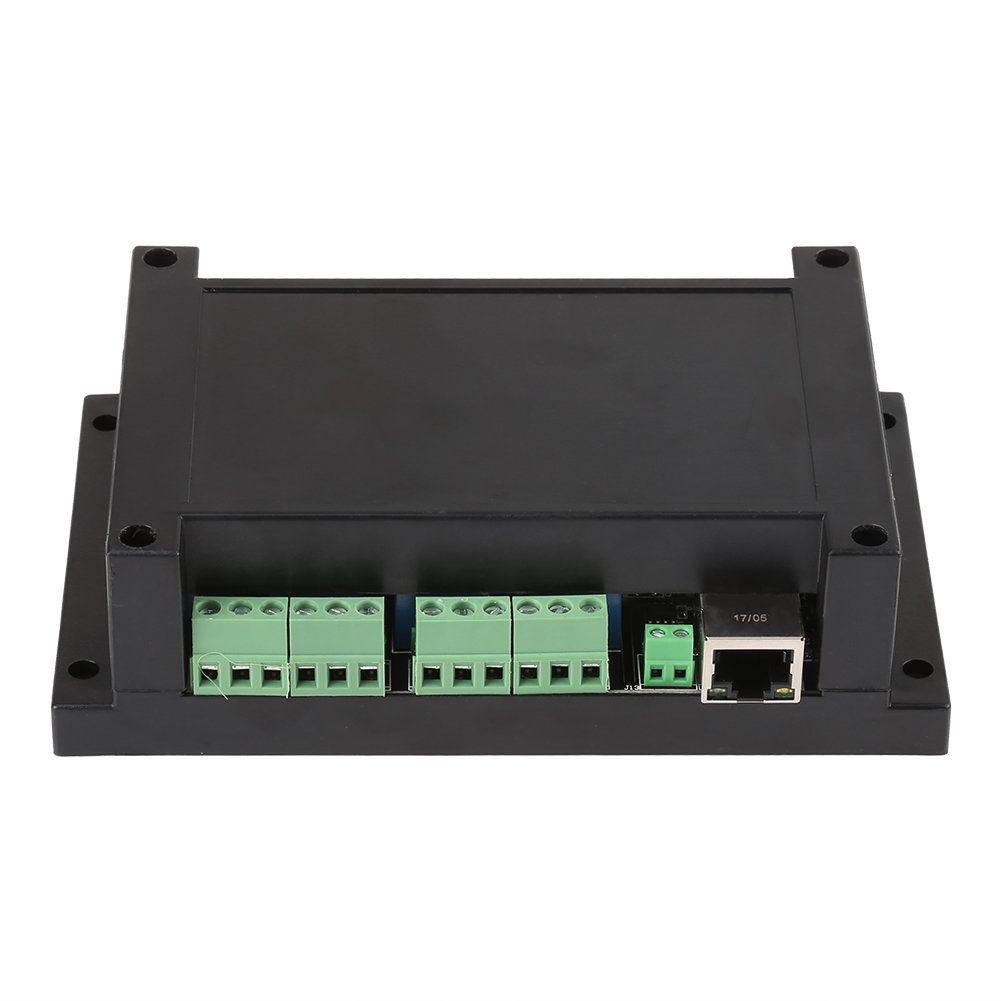 Controller Modul, Ethernet RJ45 /IP Relais Remote Control Controller Netzwerk Web Server 8 Kanal Relay Switch Modul Bord mit Optokoppler und Gehäuse,Unterstützt 485 Netzwerke,250V AC 10A(Schwarz)