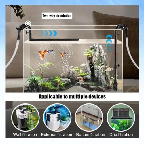 Image of VAYINATO Sun-Sun HW-302 Canister Filter Spare Inlet and Outlet Pipe Set | Durable Plastic Aquarium Filter Replacement Accessories for Water Flow & Circulation and Maintain