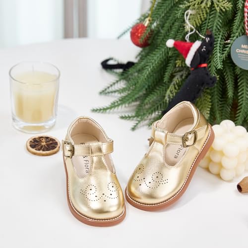 Image of Felix & Flora Toddler Girl Mary Jane Dress Shoes - School Oxford Flats for Girl Party Shoes.