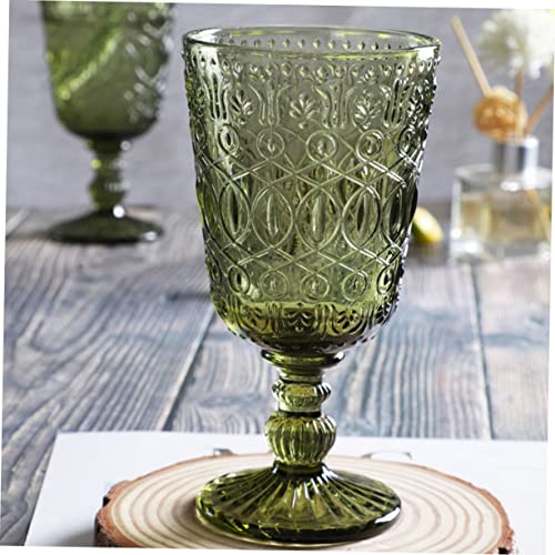 Gobelets à vin de table rétro Zerodeko en verre ciselé haut de gamme - 6