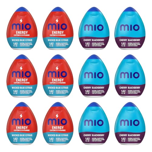 Image of Mio Liquid Water Enhancer Patriotic 4th of July Bundle - Red, White & Blue Drink Mix with Cherry Blackberry & Wicked Blue Citrus Energy, 12 Count (6 of Each), 1.62 oz (Variety Pack)
